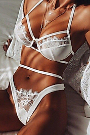 White Angel Dantel Detaylı Fantezi Takım