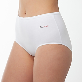 3,lü Beyaz Pamuklu Yüksek Bel Bato Külot