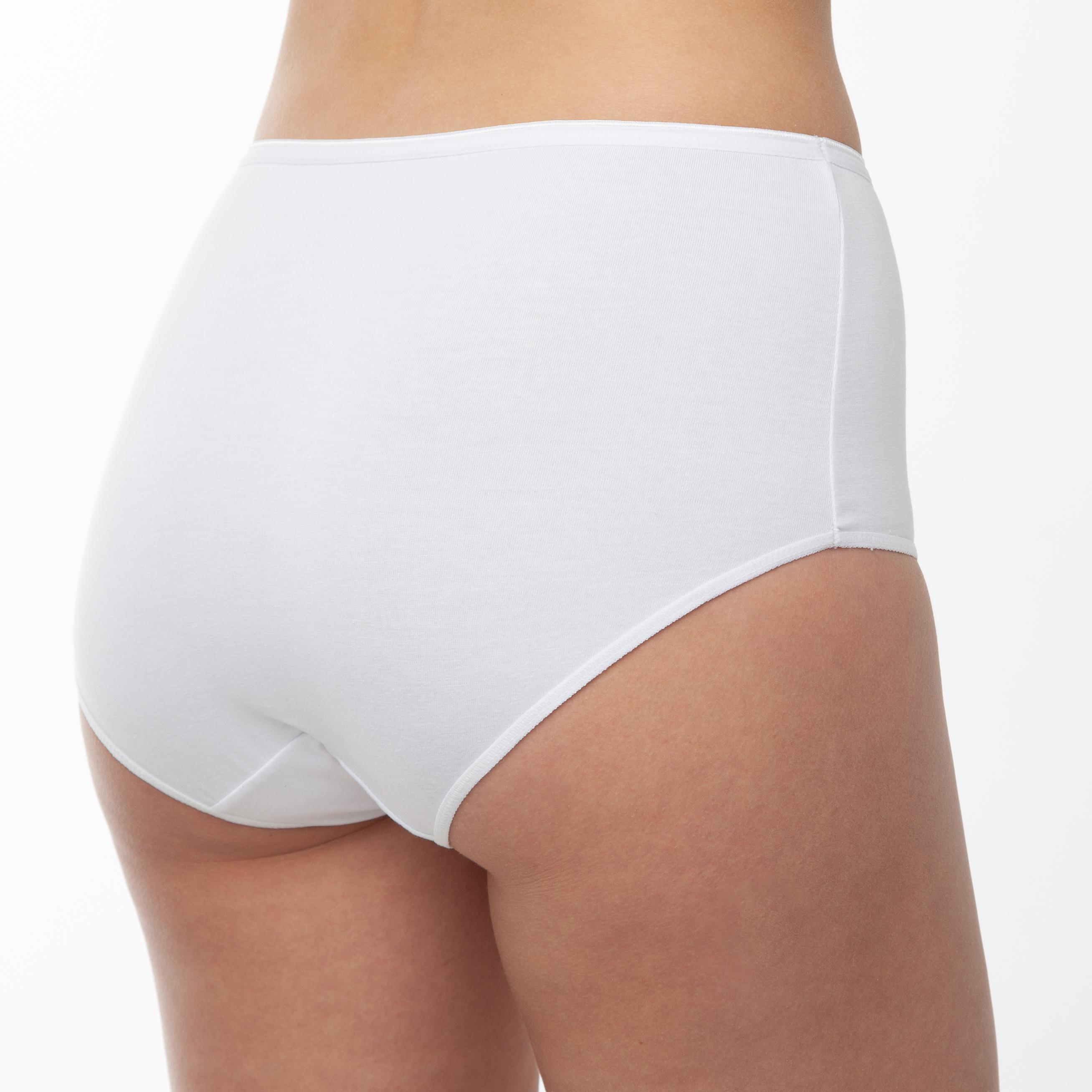 3,lü Beyaz Pamuklu Yüksek Bel Bato Külot